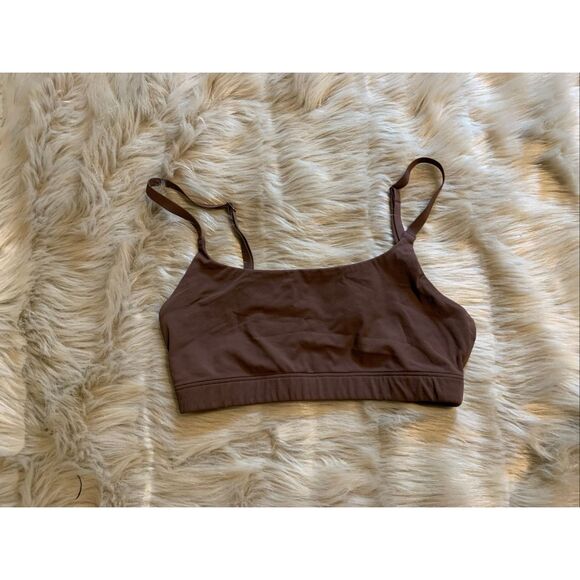 Everlane the Invisible Square-Neck Bralette Dark Tan XXS - Picture 3 of 7